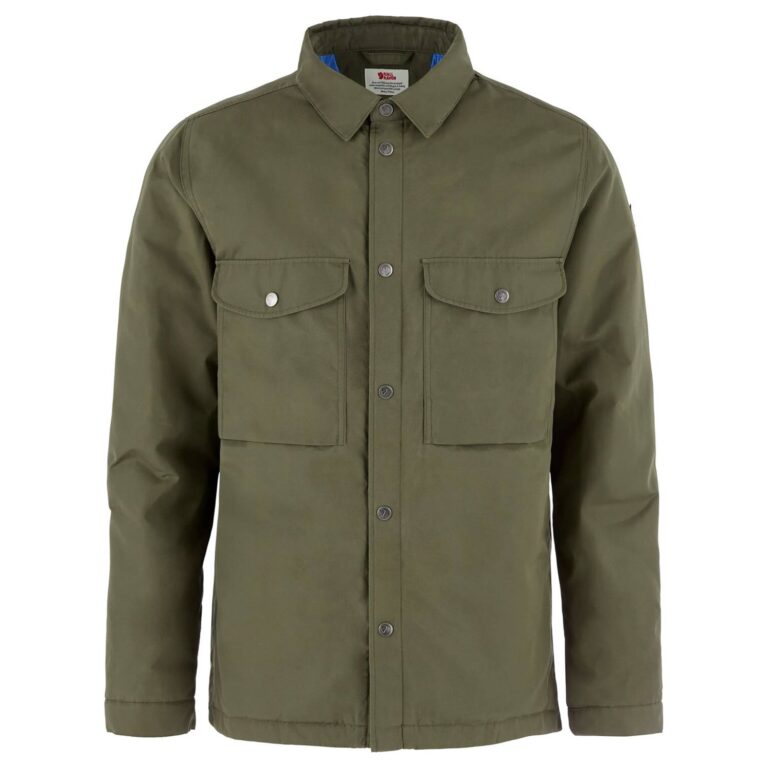 Fjällräven Ãvik Down Shirt Jacket Herre M Grøn Dunjakker